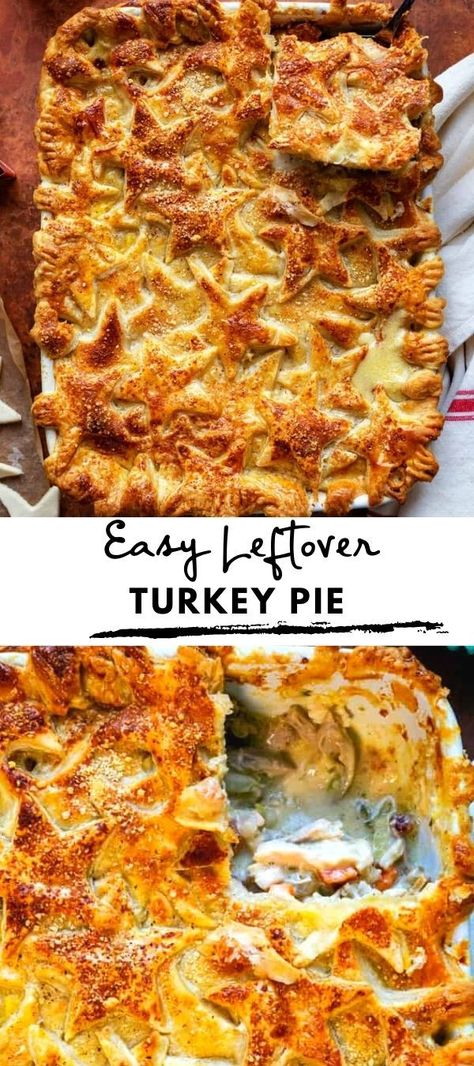 Easy Turkey Pie Recipes, Leftover Turkey And Ham Pie, Turkey And Ham Pie Recipe, Boxing Day Pie, Turkey And Ham Pot Pie, Christmas Leftover Pie, Leftover Roast Turkey Recipes, Leftover Turkey Pie Recipes, Leftover Turkey And Ham Recipes