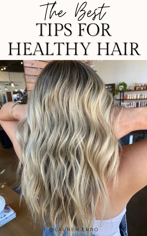 This blog post will show you all of my top tips and secrets for a healthy scalp and even healthier hair | The best hair tips for healthy hair | These are the need-to-know hair tips for healthy hair! These hair tips are perfect for all hair types and hair lengths! Get shinier, healthier, stronger, and longer hair with these must know hair tips! | hair | hair care | hair tips How To Keep My Hair Healthy, Healthy Blonde Hair Tips, How To Get Better Hair, Better Hair Tips, How To Keep Your Hair Healthy, How To Have Healthy Hair, How To Get Healthy Hair, How To Get Long Hair, Hair Health Tips