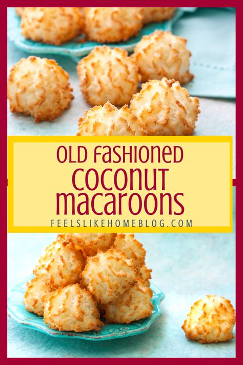 Macaroon Recipes Videos, Coconut Macaroons Recipe Gluten Free, Gluten Free Coconut Macaroons, Easy Coconut Macaroons, Tropisk Fest, Macaroon Recipe, Coconut Macaroons Easy, Macaroons Recipe, Coconut Macaroon