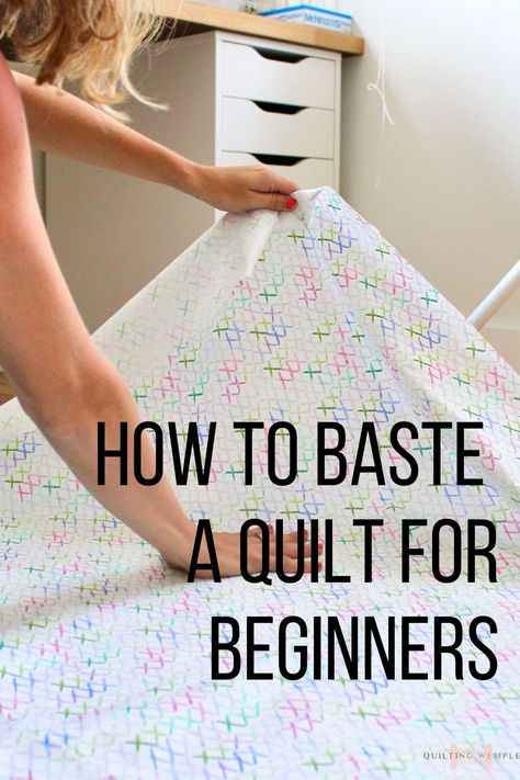 Large Block Quilt Patterns Simple Squares, Embroidery For Quilts, How To Put Batting On A Quilt, How To Sew Quilt Backing, Quilt Back Fabric, Quilt Batting Tutorial, Quilt Basting Easy, Different Quilting Techniques, How To Finish A Quilt With Batting