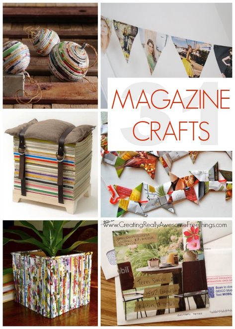 31 Magazine crafts - C.R.A.F.T. Crafts With Old Newspapers, Crafts Made From Magazines, Uses For Old Magazines, Craft With Magazine Pages, Upcycled Magazine Crafts, Rolled Magazine Crafts, Magazine Upcycle Projects, Magazine Crafts Diy Home Decor, Recycled Magazine Crafts Rolled Paper