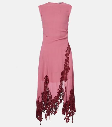 New Arrivals - New in this week | Mytheresa Crepe Midi Dress, Midi Dress Style, Pink Midi Dress, Dyed Dress, Alternative Outfits, Spring Wardrobe, Blue Midi Dress, Fall Dresses, Dress Materials