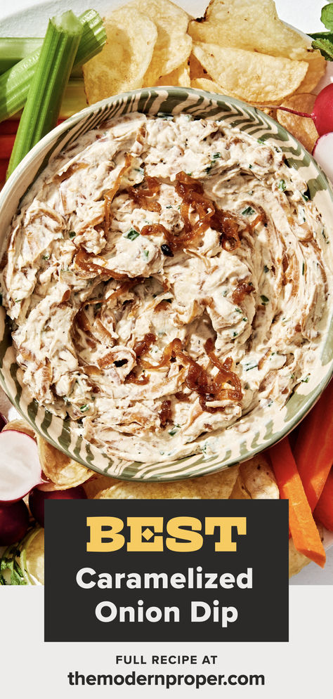 Our homemade caramelized onion dip outshines anything store-bought and is the perfect dip for your next gathering. French Onion Dip Recipe, Cold Dip, Chip Dip Recipes, Cold Dip Recipes, Onion Dip Recipe, Cold Dips, Caramelized Onion Dip, Sour Cream Dip, Easy Dip