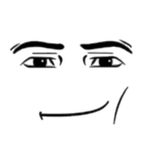 Roblox Smile Face, Raised Eyebrow Reaction Pic, Man Face Roblox Png, Free Roblox Face, Face Icon Logo, Man Face Meme, Roblox Troll, Icons Meme, Roblox Man Face