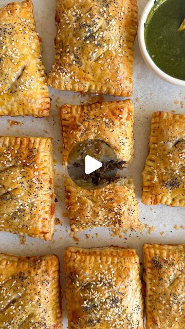 Zahra on Instagram: "SAVE this delicious and easy meat pie recipe, perfect for suhoor or Iftar and so quick to put together! 

A staple on so many Iftar tables, patties are one of my favourite treats and something special we make only during Ramadan.

These flaky keema patties can be frozen and baked later in the month, think last ten nights!

Here’s how you can make them:
Servings depends on the size!

Ingredients 
One pack of puff pastry
1.5lb ground beef
1.5 tsp ginger garlic
1 green chili
1/3 cup red onion (1 small)
1tsp ground cumin (make sure this is toasted for max flavour)
1/2 tsp ground coriander
1/2 tsp chili flakes
1/2 tsp garam masala
1 tsp Salt, to taste

Fresh cilantro 
1/3 cup mashed potato - one medium

Cheese 
Egg wash
Sesame and poppy seeds

Add about 1.5 Tbsp oil to a la Easy Meat Pie Recipe, Meat Pie Recipe, Green Chili, Pakistani Food, Meat Pie, Ramadan Recipes, Mashed Potato, Chili Flakes, Egg Wash