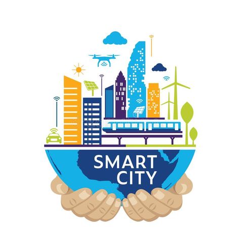 Smart city, Modern city, Concept Design Vector illustration. Smart city, Modern #Sponsored , #Ad, #SPONSORED, #city, #Vector, #illustration, #Modern Smart City Drawing, Modern City Drawing, City Concept Design, Smart City Illustration, Smart City Design, Poster Concept Design, Smart City Project, City Logos Design, Logo Smart