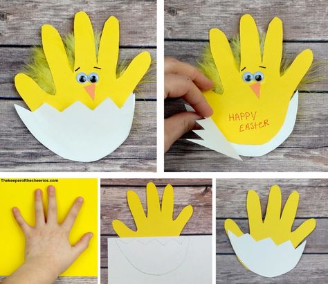 Påskeaktiviteter For Barn, Easter Arts And Crafts, Construction Paper Crafts, Yellow Feathers, Easy Easter Crafts, Easter Bunny Crafts, Moms Crafts, Spring Crafts For Kids, Easter Chick