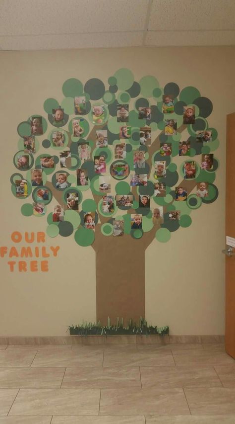 Family Tree bulletin board! Family Tree Preschool Display, Family Tree Classroom Bulletin Boards, Family Tree In Classroom Ideas, Family Tree In Classroom, Paper Tree Bulletin Board, Family Tree For Classroom Wall, Classroom Tree Bulletin Board, Preschool Tree Wall, Classroom Family Tree Preschool