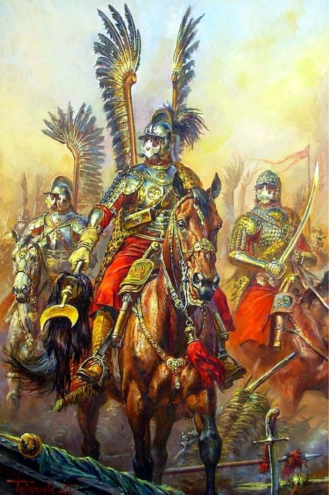 Polish Cavalry, Vienna, 1683 Winged Hussar, Polish Hussars, Polish Winged Hussars, Historical Warriors, Ancient Warfare, Military Uniforms, Medieval Art, Military Art, Tabletop Rpg