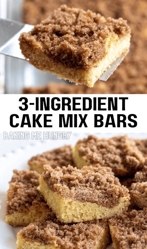 Sweet treats like these 3 ingredient cake mix cookie bars make the perfect quick dessert. Sure to be a family favorite! 3 Ingredient Fall Desserts, No Bake Cake Mix Recipes, Easy Cake Mix Recipes 3 Ingredients, 3 Ingredient Cake Mix Recipes, Easy Cakemix Dessert, Bars From Cake Mix Recipes, Spice Cake Mix Cookie Bars, Birthday Cake Box Mix Recipes, Easy Cake Mix Cookie Bars