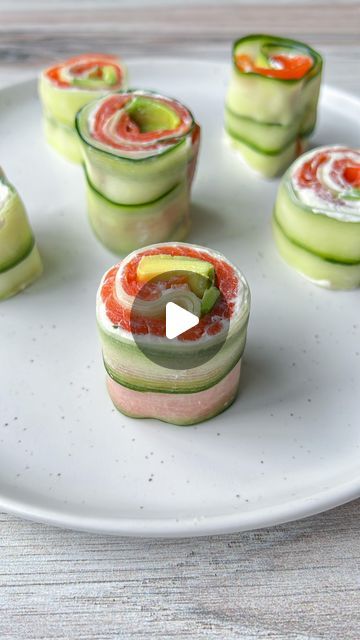 Snejana Andreeva on Instagram: "If you enjoy the classic smoked salmon and cream cheese combo on a slice of bread or a fresh bagel 🥯, you will absolutely love these salmon cucumber rolls! Low carb, easy to prepare and packed with nutrients and healthy fats, these are ideal for health-conscious foodies looking for a quick and easy lunch option. 
⠀⠀⠀⠀⠀⠀⠀⠀⠀⠀⠀ 
INSTAGRAM ONLY 💬 Comment the word SALMON ROLLS or the word RECIPE in the comments below and we will send the recipe straight to your DM’s 👀 
⠀⠀⠀⠀⠀⠀⠀⠀⠀⠀⠀⠀ 
FACEBOOK:  recipe link 🔗 here: https://themodernnonna.com/salmon-cucumber-rolls/ 
⠀⠀⠀⠀⠀⠀⠀⠀⠀⠀⠀⠀ 
✨You can find the full printable recipe with all tips and directions on my website which is linked in my bio. You can also search for the recipe in the search bar of my website by typin Lox Appetizer, Smoked Salmon And Cream Cheese, Smoked Salmon Canapes, Salmon Rolls, Salmon And Cream Cheese, Salmon Cucumber, Cucumber Sushi, Cucumber Rolls, Salmon Cream Cheese