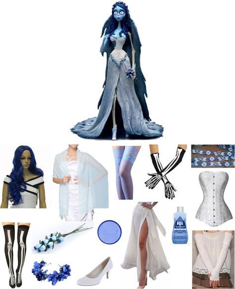 Corps Bride Dress, A Corpse Bride Costume, Hot Corpse Bride Costume, Emily Corpse Bride Costume Dresses, Corpse Bride Cosplay Diy, Corpse Bride Outfit Aesthetic, The Corps Bride Costume, Halloween Costumes Emily Corpse Bride, Corpes Bride Dress