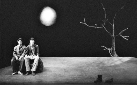 Theater Of The Absurd, Waiting For Godot Tattoo, Waiting For Godot Art, Absurdist Photography, Roy Andersson, Area Nyc, Waiting For Godot, Theatrical Scenery, Stage Lighting Design