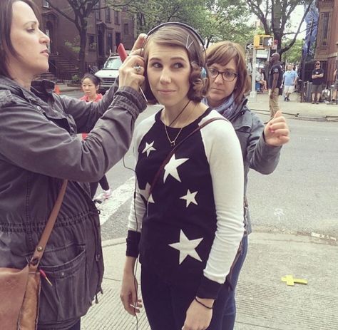 zosia mamet on set of girls Zosia Mamet, Culture Meaning, Lena Dunham, Star Sweater, On Set, Spot On, Pop Culture, Headphones, Stars