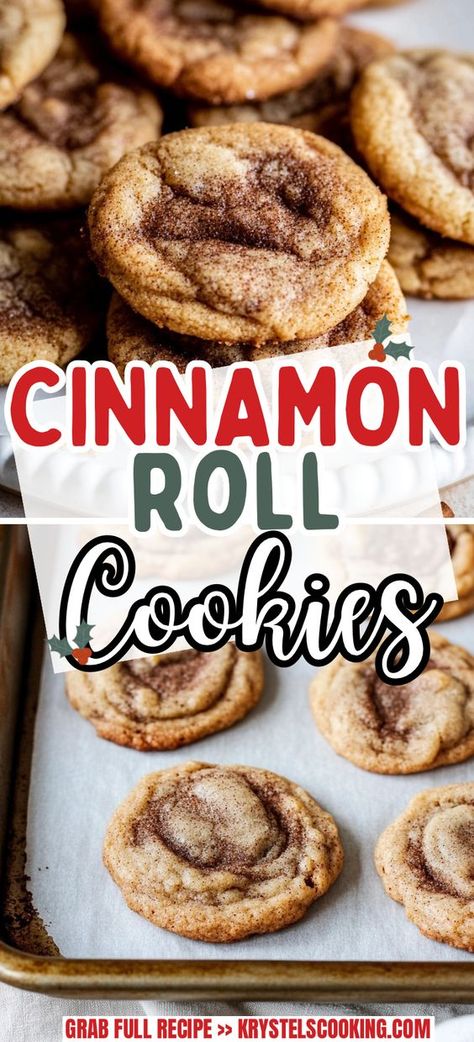 Easy Cinnamon Roll Cookies Recipe – Enjoy soft, buttery cookies with swirls of cinnamon goodness. This easy dough recipe is perfect for a sweet treat! Best Christmas Baking Recipes Sweet Treats, Few Ingredients Cookies, Cinnamon Swirl Cookies Recipe, Easy Bake Sweets, Easy Baking Cookies, Easy Wedding Cookies Simple, Christmas Cinnamon Cookies, Cinnamon Rolls Cookies Recipe, Easy Cinnamon Sugar Dessert