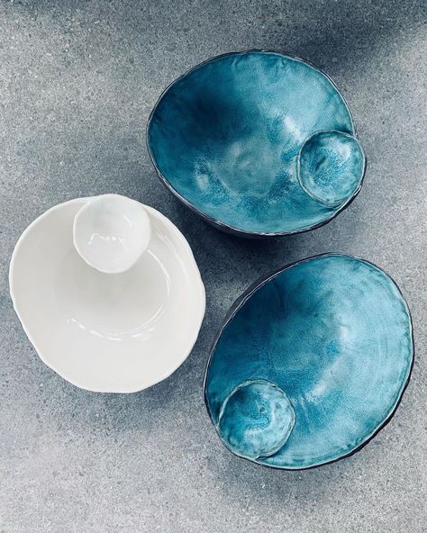 Mushroom Miso, Dumplings, Serving Bowls, Stuffed Mushrooms, Bowl, Ceramics, Tableware, On Instagram, Blue