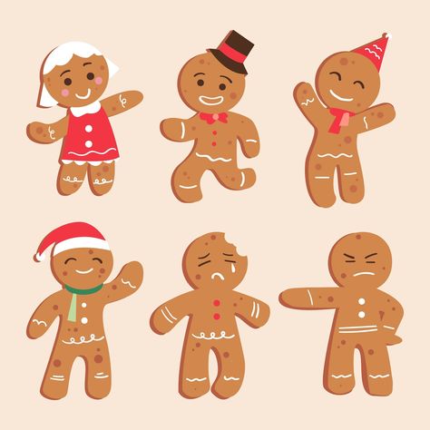 Gingerbread Men Illustration, Ginger Bread Illustration, Gingerbread Sketch, Gingerbread Cookie Drawing, Drawing Gingerbread Man, Ginger Bread Man Crafts, Gingerbread Cookies Drawing, Gingerbread Man Painting, Gingerbread Drawing