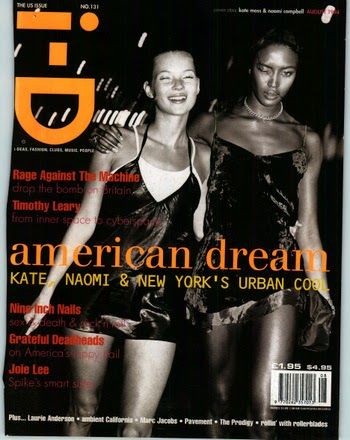 Naomi Campbell & Kate Moss on the cover of i-D, 1994 I-d Magazine Cover, Gq Editorial, Kate Moss And Naomi Campbell, Kate Moss And Naomi, Timothy Leary, Laurie Anderson, Id Magazine, Steven Klein, Model Mannequin