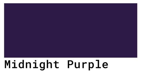 Midnight Purple Color Codes - The Hex, RGB and CMYK Values That You Need Midnight Purple Color Palette, Midnights Taylor Swift Color Palette, Midnight Purple Aesthetic, Midnight Purple Color, Green Color Wallpaper, Purple Rgb, Purple Hex, Purple Color Code, Purple Colour Shades