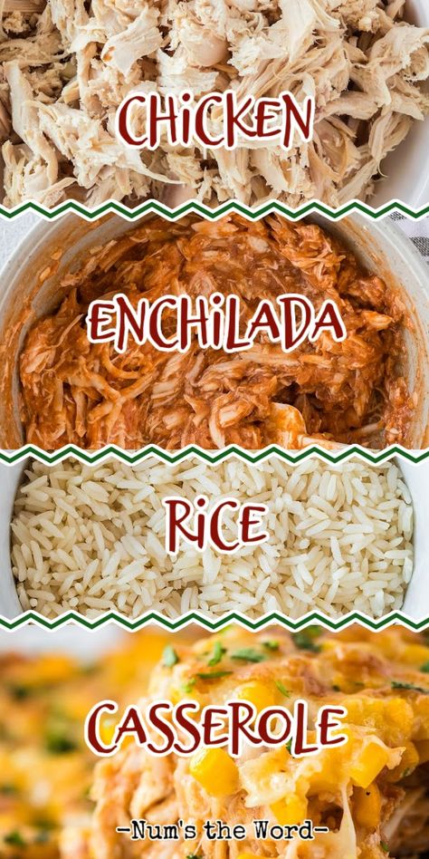 Mexican Recipe With Rotisserie Chicken, Chicken Taco Casserole With Rice, Chicken Enchilada Casserole No Tortilla, Chicken Enchilada Noodle Casserole, Chicken Rice Enchiladas, Chicken Enchilada And Rice, Baked Rotisserie Chicken Recipes, Chicken Enchiladas Rice Casserole, Mexican Chicken Rice Casserole Recipes