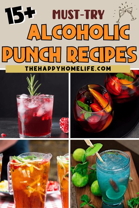 Dive into our Alcoholic Punch Recipes! Explore vibrant flavors, exotic blends, and party-perfect concoctions. From tropical delights to festive potions, we've got a punch for every occasion Fiesta Punch Alcohol, Alcohol Bowl Party Punches, Football Party Punch Alcohol, Birthday Drink Ideas Alcohol, Strong Party Punch Alcohol, Hooch Recipe Alcohol, Trash Punch Alcohol, Booze Punch Recipes, Cheap Alcoholic Punch For A Party