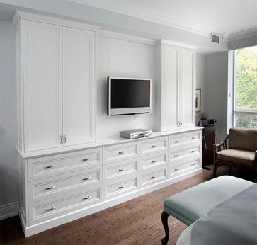 Master Bedroom Storage - contemporary - bedroom - toronto - Alan Heron Homes Limited Built In Bedroom Cabinets, Bedroom Built Ins, Bedroom Wall Units, Built In Dresser, Built In Cabinet, Transitional Bedroom, Bedroom Cabinets, Bedroom Renovation, Built In Furniture