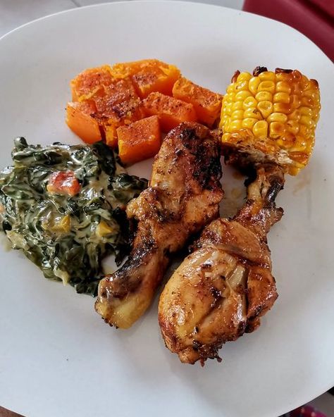 Butternut Dishes, Chicken With Corn, Banting Meals Ideas, Butternut Recipes Dinners, Banting Lunch Ideas, Sunday Meal Ideas, Sunday Meals, Sunday Lunch Ideas, Cooking Soul Food