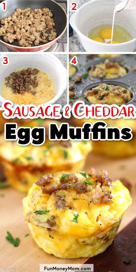 Mini Egg Muffins, Mini Breakfast, Easy Breakfast Ideas, Breakfast Prep, Vegan Muffins, Breakfast Bites, Breakfast Healthy, Egg Muffins, Breakfast Muffins