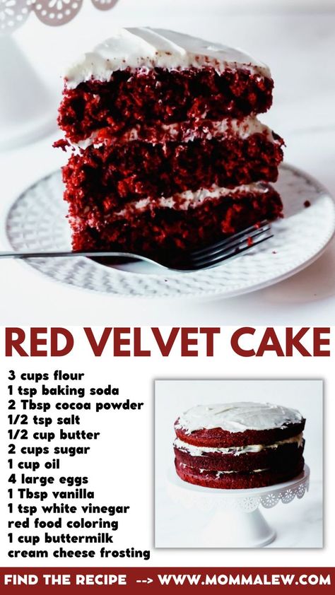 red velvet cake Old Fashioned Red Velvet Cake Recipe, Old Fashioned Red Velvet Cake, Red Velvet Cake Recipe Easy, Bolo Red Velvet, Red Velvet Cake Recipe, Velvet Cake Recipes, Cake Recipes Easy Homemade, Sweet Dishes Recipes, Quick Recipes Snacks