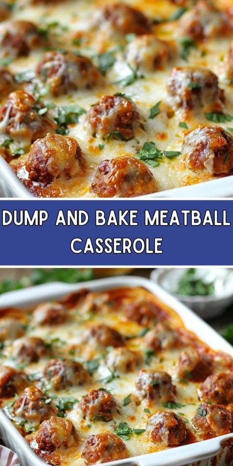 Dump and Bake Meatball Casserole Meal In One Casserole, Easy Healthy Meal Prep Casserole, Life With Jeviko Recipes, Italian Meal For A Crowd, Pasta Dishes With Meatballs, Meatball Casserole Parmesan, Pasta And Meatball Bake, Meatball Casserole Recipe Frozen, Frozen Meatball Pasta Bake