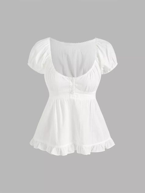 Jason Dilaurentis, Babydoll Blouse, White Blouse, Dream Clothes, Club Dresses, Tops For Women, Retro Dress, Blouse Top, Look Cool