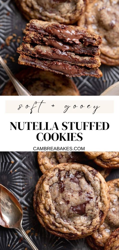 Oat Cookies Healthy, Chocolate Filled Cookies, Air Fryer Banana, Stuffed Chocolate Chip Cookies, Banana Oat Cookies, Gooey Chocolate Chip Cookies, Stuffed Cookies, Filled Cookies, Gourmet Cookies