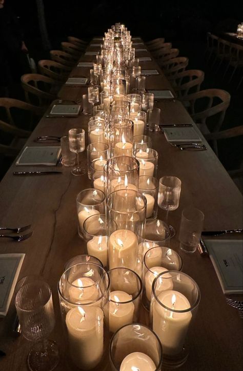 Candlelit Wedding, Candle Lit Wedding, Engagement Dinner, Candle Table Decorations, Wedding Reception Design, Candle Wedding Decor, 2025 Wedding, Boda Mexicana, Candlelit Dinner