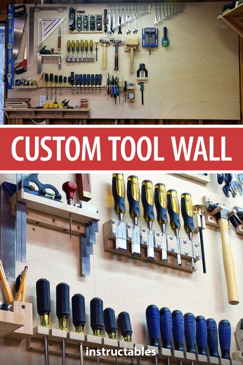 Tool Wall Storage, Tool Wall, Garage Workshop Organization, Space Organization, Garage Tool Organization, Workshop Garage, Shed Organization, Garage Organization Diy, Garage Tool Storage