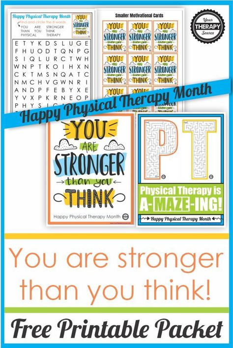 I created a quick, encouraging, freebie today to celebrate Physical Therapy Month 2020. You can download it at the bottom of the post. Physical Therapy Month Bulletin Board, Physical Therapy Month Celebration Ideas, National Physical Therapy Month, Pnf Stretching Physical Therapy, Physical Therapy Month, Special Tests Physical Therapy, Perceptual Activities, Visual Perceptual Activities, Pediatric Physical Therapy