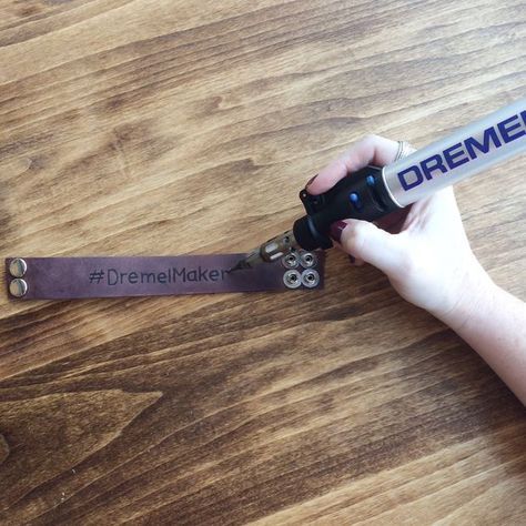 Abc Bracelets, Dremel Tools, Dremel Tool Projects, Leather Bracelet Tutorial, Dremel Carving, Diy Leather Bracelet, Dremel Projects, Tandy Leather, Dremel Tool