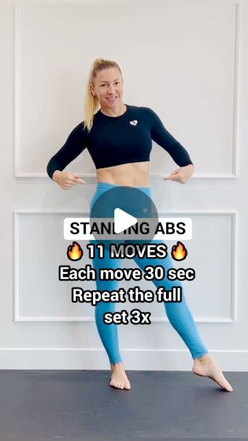 Zuzana Pouri - ONLY HOME WORKOUTS ❤️ on Instagram: "🕒 Do each move for 30 seconds
🔁 Repeat the set 3 times
✨Feel free to adjust as needed!
11 Standing Ab moves you got this 💪💃❤️

➡️ Take on my Standing Abs Challenge! Click the link 🔗 in my bio to get started 💪

✨Follow @workoutsbyzz for standing workouts❤️
.
.
.
.
.
.
.
.
#absworkout #abs #coreworkout #standingworkout #standingabs #bodyweightworkout #workoutforwomen #workoutforbeginners #workoutformoms #freeworkout #dailyworkout #csectionmom #lowimpactworkout #workoutroutine #workoutmotivation #dailyexercises" Best Standing Ab Workout For Women, Abs Workout At Home Beginner, Easy Standing Exercises, Standing Ab Exercises For Women, Beginner Core Workout At Home For Women, Stand Up Ab Workout, Standing Abs Workout For Women, Standing Up Ab Workout, Best Ab Workout For Women