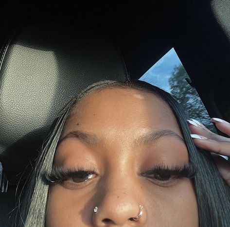 Two Nose Piercings, Nose Peircing, Double Nose Piercing, Cute Nose Piercings, Lash Extensions Styles, Perfect Eyelashes, Pretty Ear Piercings, Pretty Lashes, Clap Back