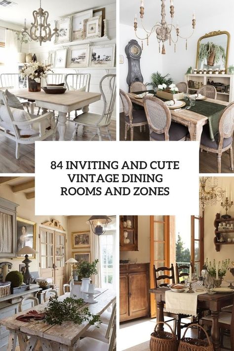 84 Inviting And Cute Vintage Dining Rooms And Zones - DigsDigs Dining Room Vintage Decor, Vintage Dining Room Ideas, 1940s Dining Room, Vintage Dining Room Decor, Old Dining Room, Nostalgic Decor, Sale Ideas, Dining Room Ideas, Vintage Dining Room