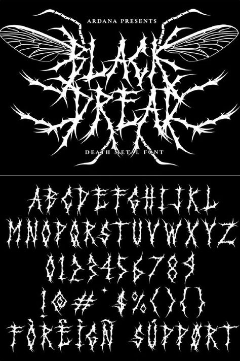 92. "Italic Fonts: Stylish and Free" Heavy Metal Lettering, Black Metal Band Posters, Heavy Metal Font Alphabet, Heavy Metal Typography, Metal Band Logo Design, Metal Fonts Alphabet, Black Metal Drawing, Gothic Numbers Font, Metal Bands Logo