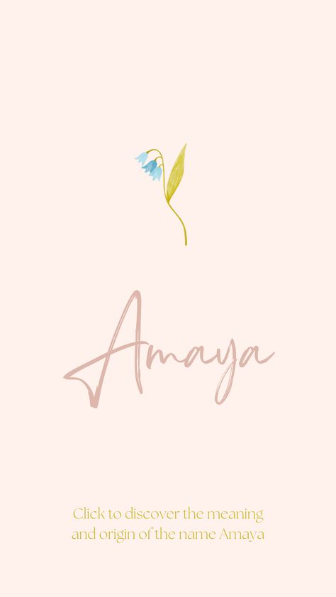 Discover the meaning and origin of the name Amaya. Amaya Name Meaning, Baby Name Meaning, Uncommon Baby Names, Names For Girls, Baby Girl Name, Night Rain, Baby Names And Meanings