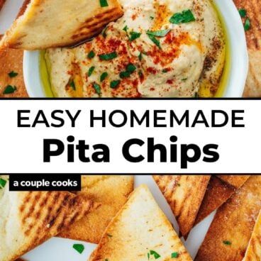 Side Dishes Vegetarian, Pita Chips Recipe, Recipes Side Dishes, Baked Pita Chips, Homemade Pita Chips, Kale Chips Baked, Homemade Pita, A Couple Cooks, Vegan Snack Recipes