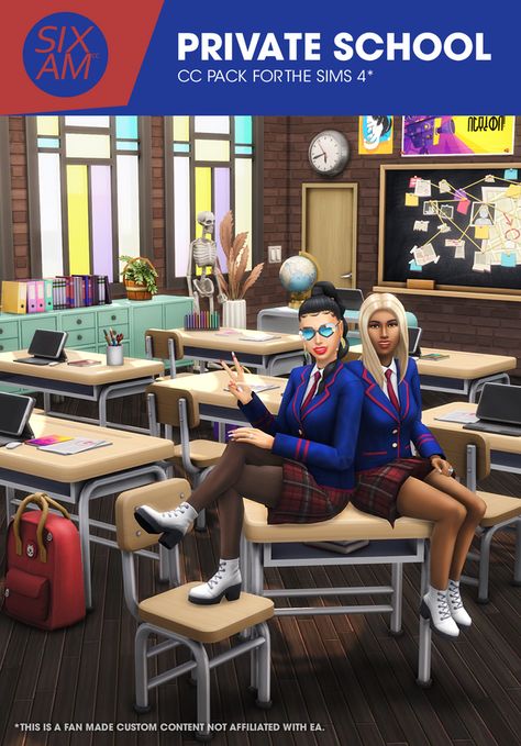 Announcement: Private School (CC Pack for The Sims 4) | SIXAM CC on Patreon Sims 4 Transportation Cc, Sims 4 Boarding School Cc, Sims 4 Highschool Years Mods, Sims 4 Cc Script Mods, Sims 4 Basketball Cc, Sims 4 College Cc, Sixam Cc, Sims 4 Pack, The Sims 4 Pack