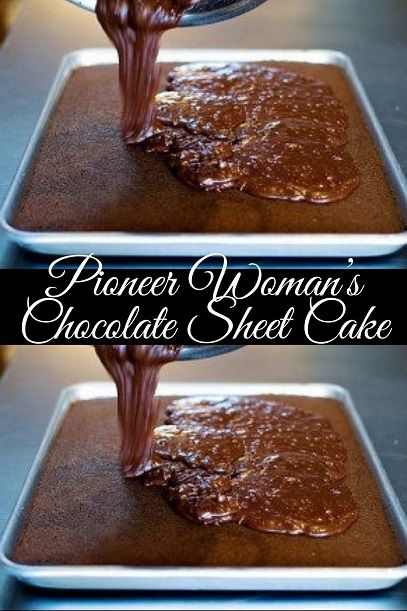 Pioneer Woman’s Chocolate Sheet Cake Recipe Half Sheet Cake Recipe, Pioneer Woman Desserts, Chocolate Sheet Cake Recipe, Chocolate Cake Mix Recipes, Half Sheet Cake, Texas Sheet Cake Recipe, Texas Sheet, Texas Sheet Cake, Chocolate Sheet Cake