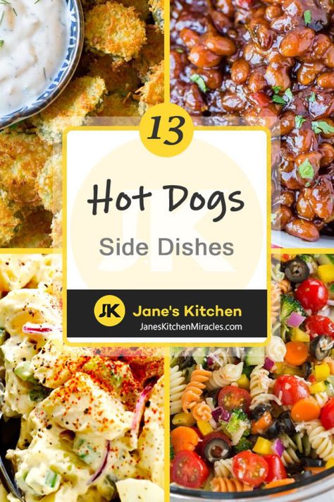 Everyone loves eating dogs, but picking what to serve with hot dogs takes your lunch, dinner or BBQ to a whole new level. Check out our list of sides and toppings and prepare to get hungry.  #sidedish #sidedishes #sidedishrecipes #hotdogs #hotdogtoppings  #recipes #hotdogsappetizers #hotdogsides #hotdogsidedishes Essen, Sides For Hot Dogs, Asparagus On The Bbq, Sides For Hamburgers, Hot Dog Sides, Memorial Day Food, Hamburger Side Dishes, Best Baked Beans, Best Sides