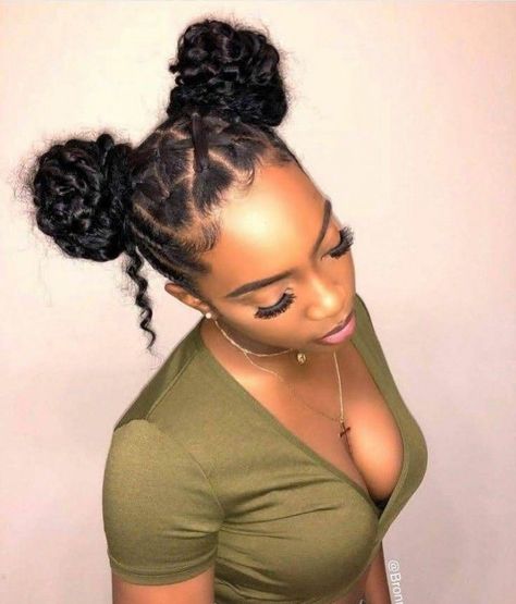 Space Buns, Natural Hair Styles Easy, Penteado Cabelo Curto, Natural Hair Tips, American Woman, Baddie Hairstyles, Smooth Hair, Protective Styles, Protective Hairstyles