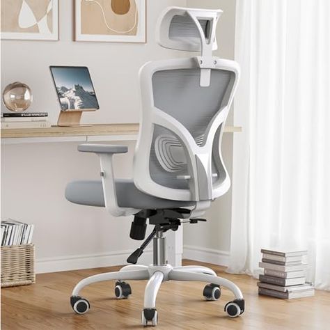 NOBLEWELL Ergonomic Office Chair, Desk Chair with 2'' Adjustable Lumbar Support, Headrest, 2D Armrest, Office Chair Backrest 135° Freely Locking and Rocking, Computer Chair for Home Office Comfortable Office Chairs, Human Spine, Chair Desk, Comfortable Office Chair, Wishlist 2024, Computer Desk Chair, Work Chair, Gaming Desktop, Sitting Posture