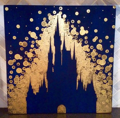 Disney World inspired painting//Princess by GreenOnTheVineDesign Painting Princess, Disney World Castle, Disney Room, Disney Drawing, Disney Canvas, Inspired Painting, Disney Paintings, Disney Home Decor, Princess Room