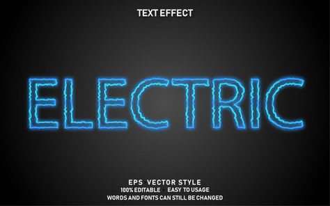 Editable text effect electric | Premium Vector #Freepik #vector #typography #face #alphabet #font Electric Font, Futuristic Typography, Copper Letters, Vector Typography, 3d Alphabet, Alphabet Templates, Alphabet Font, Typography Alphabet, Abc Letters