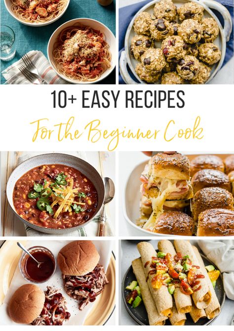 10 Easy Recipes for the Beginner Cook Beginner Cook, Beginner Recipes, Easy To Cook Meals, Easy Recipes For Beginners, Crockpot Recipes Beef, Cooking For Beginners, God Mat, Cooking Basics, Crockpot Recipes Slow Cooker